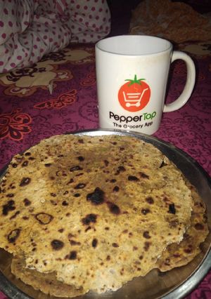 A picture of Left over sabji ki roti.