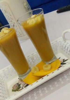 Mango & Banana Smoothie ainihin hoton girkin