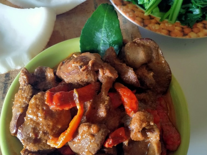 Resep: Rendang pedas ati ampela Anti Gagal