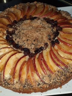 Una foto de Bizcocho de manzana y pasas