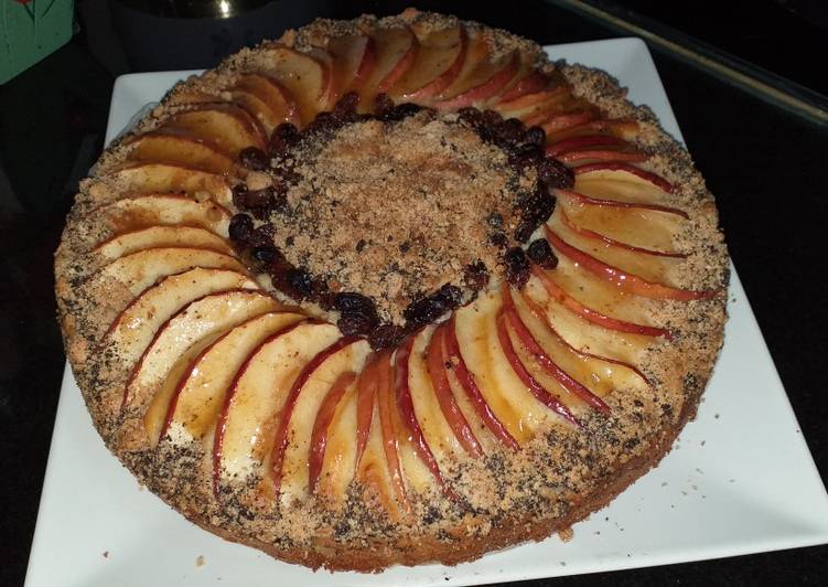 Bizcocho de manzana y pasas