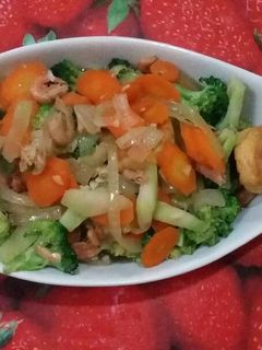 Foto resep Tumis brokoli tofu udang