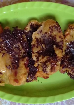Foto resep Pisang geprek coklat lumer