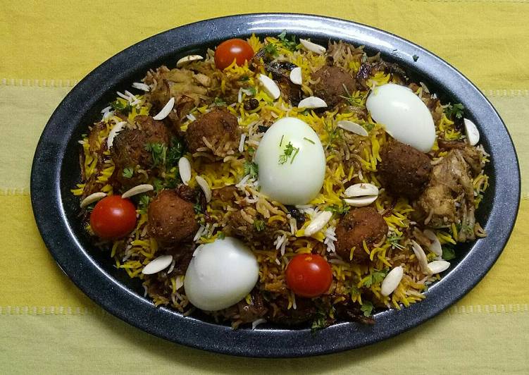 Chicken kofta biryani