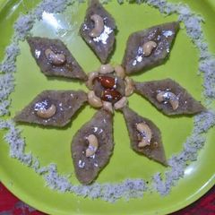 Potato coconut Barfi' A picture of Potato coconut Barfi'.
