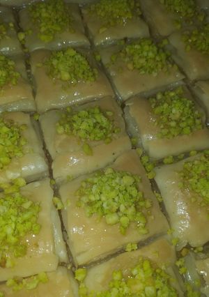 صورة لوصفة بقلاوة بعجينة لفيلو