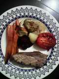 Colita de cuadril y verduras horneadas