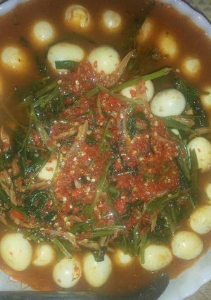 Foto resep tumis kangkung teri puyuh saus tiram