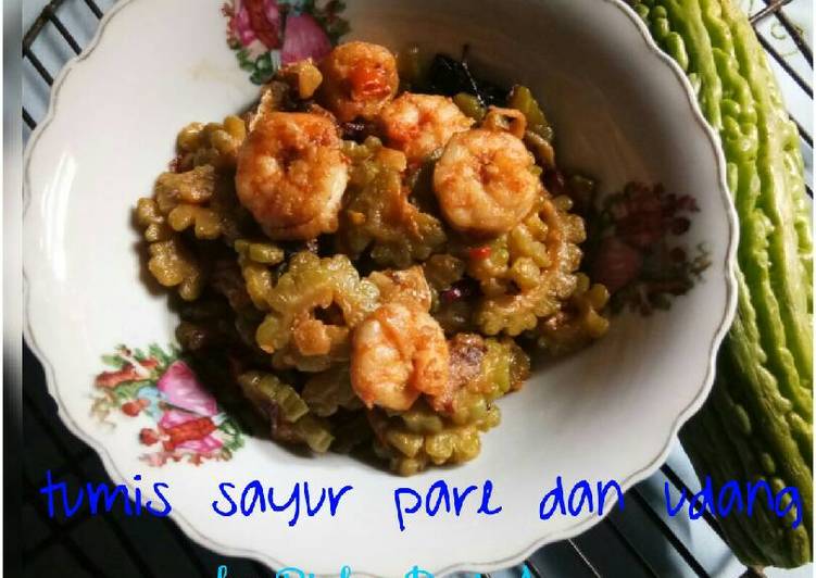 Tumis Sayur Pare dan Udang