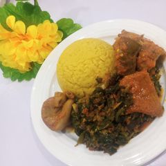 A picture of Tuwo (Yellow powder maize).