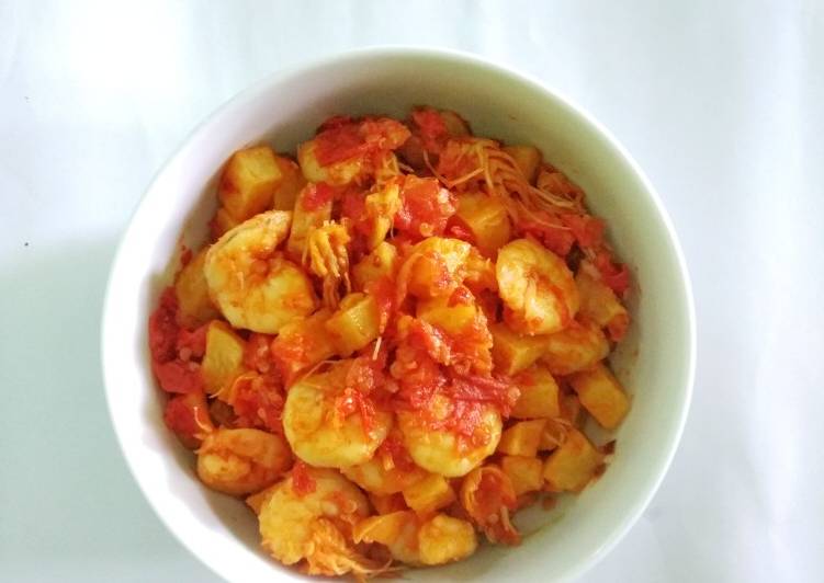 Resep Terbaru Balado Udang Kentang Paling Enak