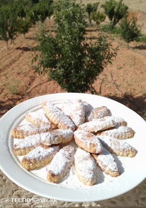 A picture of Maamoul with Sweetened Condensed Milk.