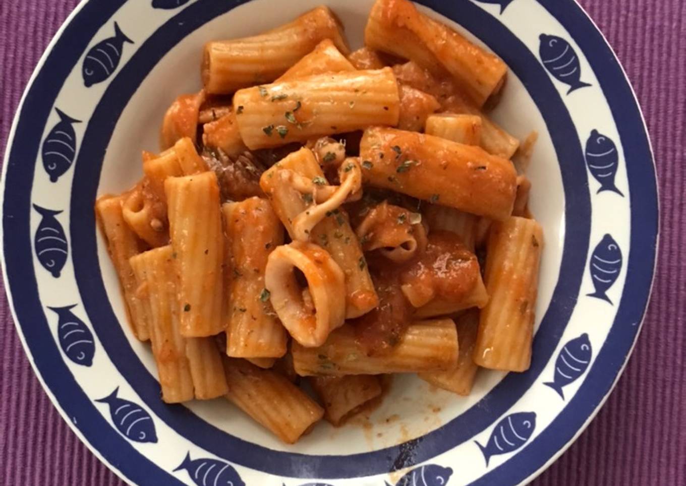 Tortiglioni con calamares, one pot!!