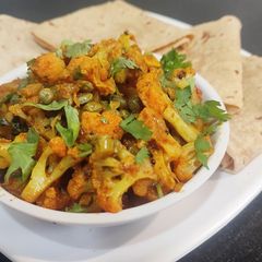 A picture of Pigeon Peas and Cauliflower Shaak ફ્લાવર તુવર દાણા નું શાક.