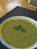 Sopa crema de espinaca y cebolla