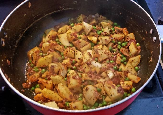 Recipe of Super Quick Homemade Achaari aloo methi