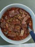 Lentejas guisadas 🍲con carne y chorizo colorado