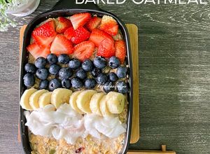 Gambar Coconut Berries Banana Baked Oatmeal 🇲🇾