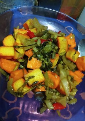 Foto resep Hamchoi (sawi asin) cah tahu kuning