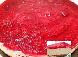 Epres sajttorta sütés nélkül (-laktóz, - gluténmentes) recept fotója