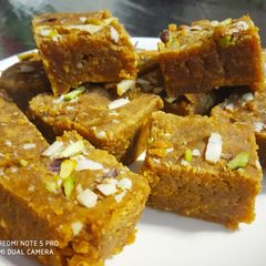 A picture of Chana flour burfi.