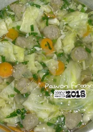 Foto resep Sop Sayur Pentol Daging simpel