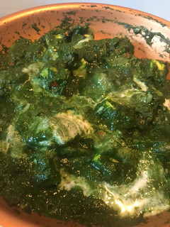 A picture of Palak Paneer w/ Coconut Milk.