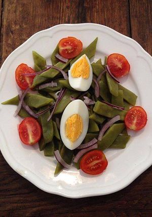 Una foto de Ensalada de judías verde