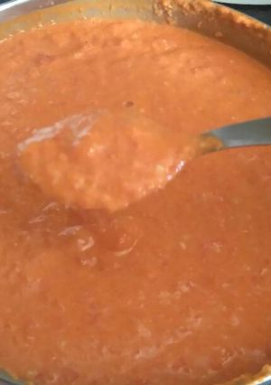 Una foto de Salsa de morrones rojos
