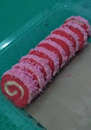 Foto resep Red velvet cake roll