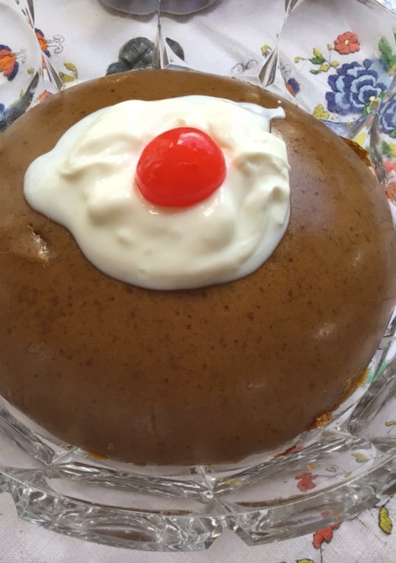 Una foto de Flan de calabaza y chocolate