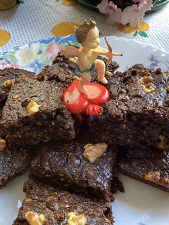 Una foto de Brownies de San Valentín!