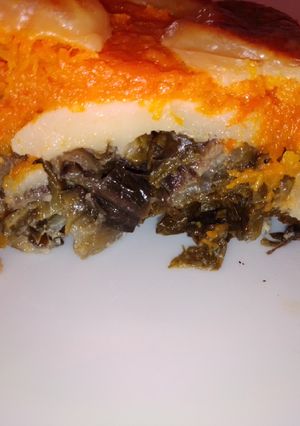 Una foto de Pastel de arroz, acelga y puré de calabaza 👍