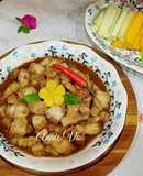 Thịt ba rọi kho mắm ruốc