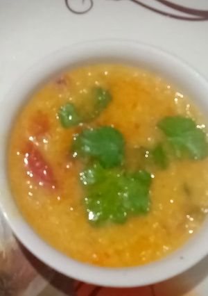 A picture of Yellow moong dal.