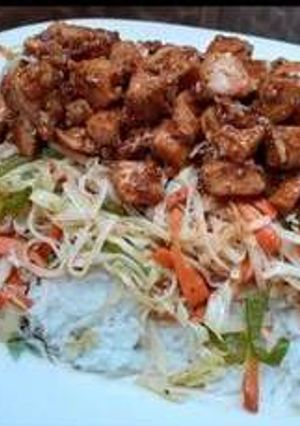 A picture of Singaporean Rice.