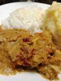 Filete de Cazón Horneado en Crema de Cebolla