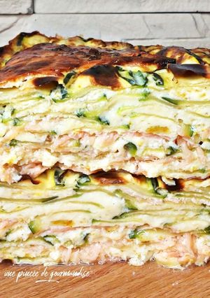Une photo de Terrine de courgettes au saumon