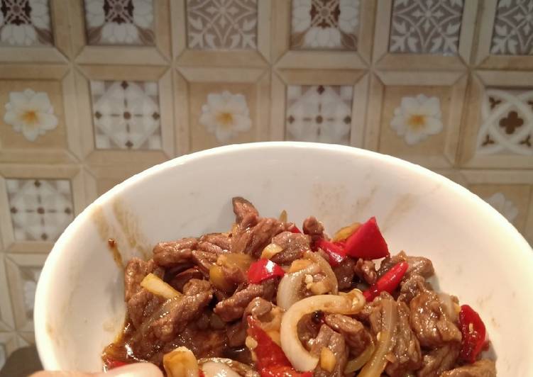 Sapi Lada Hitam ala Resto