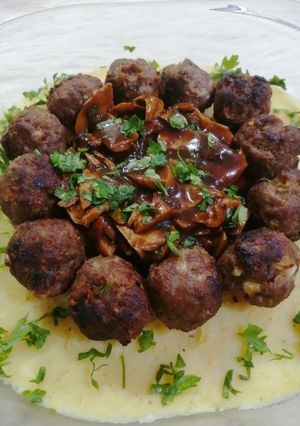صورة لوصفة بطاطس بيوريه بالكفته والمشروم