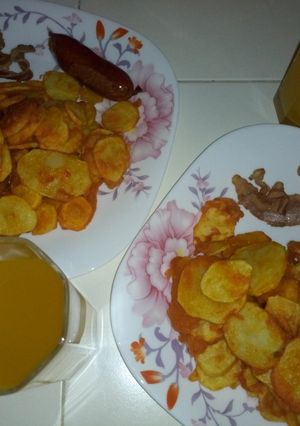 A picture of Bhajia with tumeric spice.