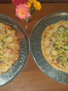 عکسی از دستور پیتزا تابه ای + خمیر پیتزا🍕🍕🍟