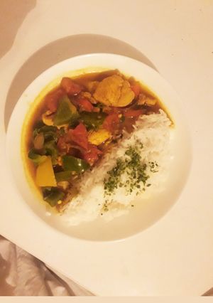 Hình của món Gà cơm cà ri.