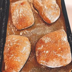 A picture of Sourdough ciabatta bread.