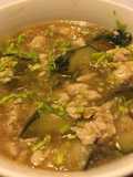 Ankake de pollo, gengibre y calabacín