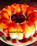 Rosca de fruta con chamoy 🍍🍓🍑🍐🍊🍉