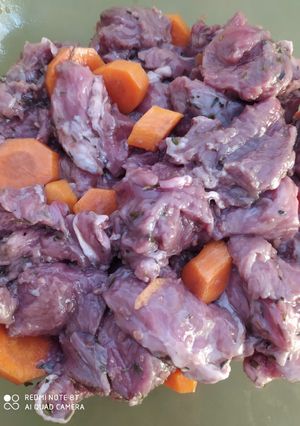 Une photo de MARINADE 🐮 BOEUF BOURGUIGNON 🐮
