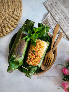Foto resep Nasi Bakar Ayam Suwir Kemangi