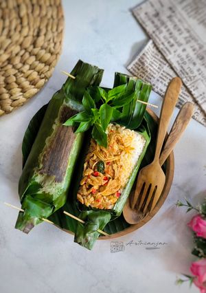 Foto resep Nasi Bakar Ayam Suwir Kemangi
