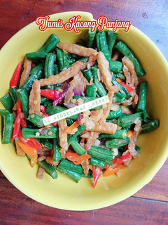 Foto resep Tumis Kacang Panjang Tempe Rebon